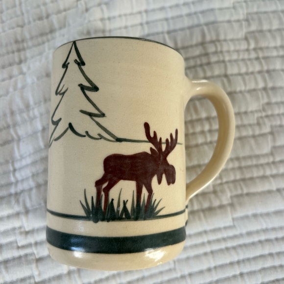 Harry & David Cream & Green Moose Mug Collectible - Picture 6 of 7